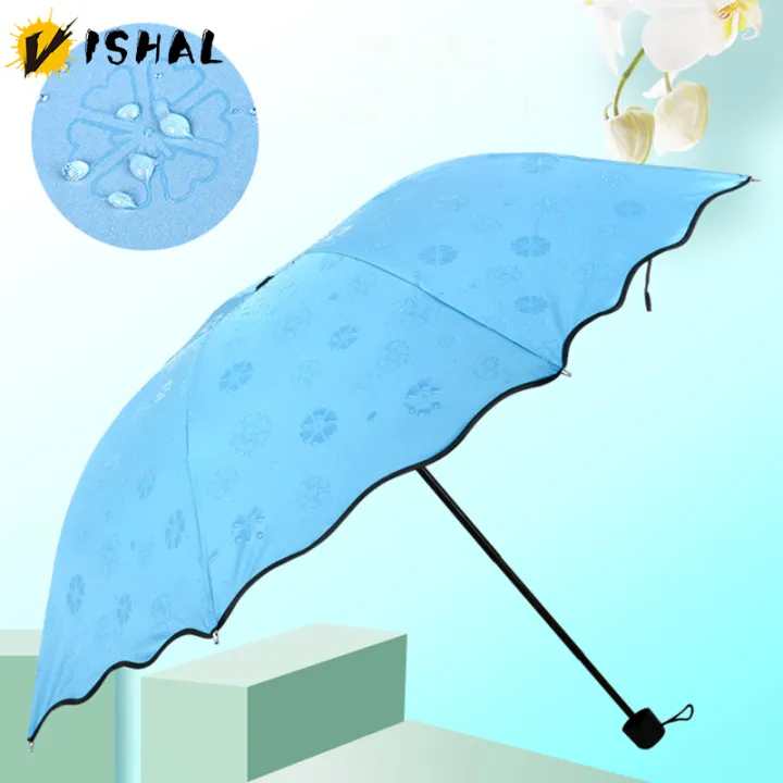 VISHAL%20Flowering%20in%20Water%20Umbrella%20for%20Women%20Thickened%20Black%20Glue%20Folding%20Anti-UV%20Sun/Rain%20Umbrella%20Hand%20Movement%20Sunshade%20Tool%20-%20Image%202