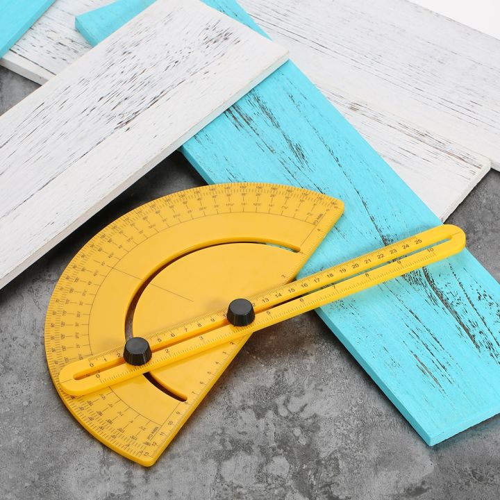 Plastic%20Protractor%20Angle%20Finder%20Measure%20Ruler%20Goniometer%20Articulating%20Arms%20Template%20Tool%20for%20Handymen%20Builders%20Craftsmen%20180%20Degree%2025cm%20Rule%20Gauge%20Inch%20Metric%20-%20Image%209