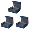 3X Card Storage Box for Trading Cards, Card Deck Case Holds 1800+ Single Sleeved Cards Storage Box, Blue. 
