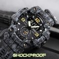 SKMEI 1637 Dual Movement 3 Time Sport Wristwatch Mens Waterproof Electronic Watches montre homme Shockproof Digital Men Watch.