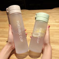 600/800ML Fashion Round Frosted Plastic Water Bottle BPA Free Portable Tea Strainer Large Capacity Sport Transparent Water Cups.