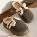 2024 New Fur Slippers Women Winter Plush Boots Slides Luxury Slip On Platform Slides Female Thick Sole Design Cotton Home Shoes. 