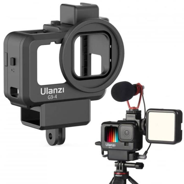 Ulanzi%20G9-4%20For%20GoPro%2012%2011%2010%209%20Hero%20Black%20Plastic%20Vlog%20Case%20Cage%20Housing%20Case%20With%20Mic%20And%20Fill%20Light%20Cold%20Shoe%20Vlog%20Accessories%20-%20Image%202