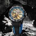 LIGE/LIGE Foreign Trade Special for Men's Hollow Automatic Mechanical Watch Multifunctional Waterproof Sports Watch.