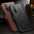 Relaxtoo For Vivo Y20 Y20i Y20s Crazy Horse Pattern Leather Shell Wallet Flip Cover Magnetic Phone Case Leather Case Mobile Phone Safety Protection And Shock Resistance. 