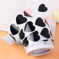 500Pcs/Roll Heart Decorative Sticker For Gift Box Black Pink Love Scrapbooking Self-adhesive Stickers Valentine's Day Wedding Decoration. 