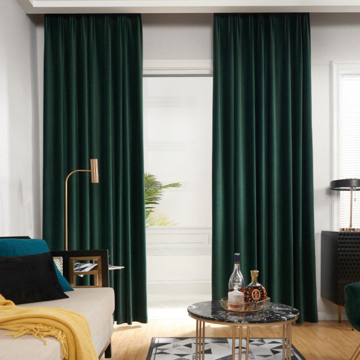Nordic%20Velvet%20Curtains%20Dark%20Green%20Velvet%20Curtains%20Blackout%20Curtains%20Solid%20Color%20Curtains%20for%20Bedroom%20Living%20Room%20Dining%20Room%20-%20Image%205