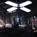 E27 LED garage light bulb deformation ceiling workshop lighting.
