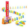Purple Transparent - Domino Train Toy Set of 60 Pieces. 