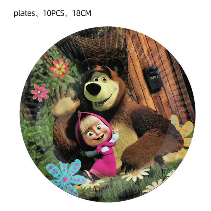 Mashas%20and%20the%20Bear%20Theme%20Party%20Decor%20Disposable%20Tableware%20Cup%20Plate%20Napkin%20Tablecloth%20Balloon%20Kids%20Girls%20Birthday%20Bath%20Supplies%20-%20Image%202