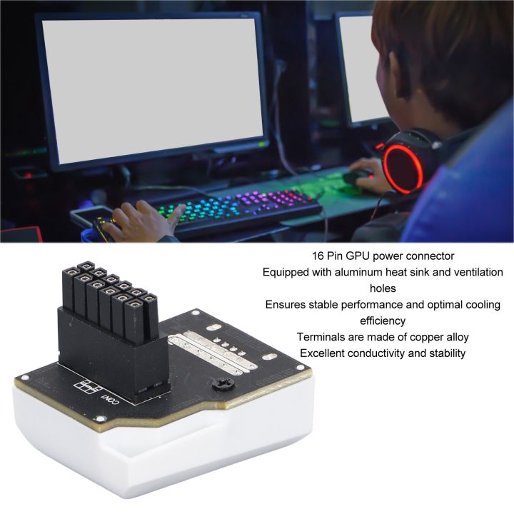 Right Angle GPU Power Bridge, 12VHPWR Compact 12 4 Pin Angle Connector Power Adapter for RTX 4090 4080 4070ti