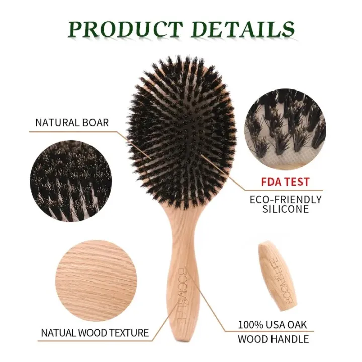 BOOMSLIFE%20Boar%20Bristle%20Hair%20Brush%20Women%20Combs%20for%20Hair%20Wood%20HairBrush%20Detangle%20Straightener%20Brush%20Hair%20Comb%20Barber%20Accessories%20-%20Image%205