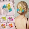 New Gradient Color Egg Flower Hair Clip Simple Style Transparent Flower Shape Claw Clip Hair Accessories Headwear Ponytail Hairpin.