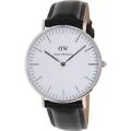 WD01 Leather Analog Watch For Men - Black And White.
