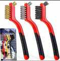 3 Pcs of Plastic+stainless Steel/brass Wire/ nylon Wire Industrial Cleaning Brush,3pcs ar 1set. 