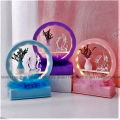 Innovative Dolphin Night Light with Music Round Night Lamp for Valentine's Day Girls’ Room Decoration. 