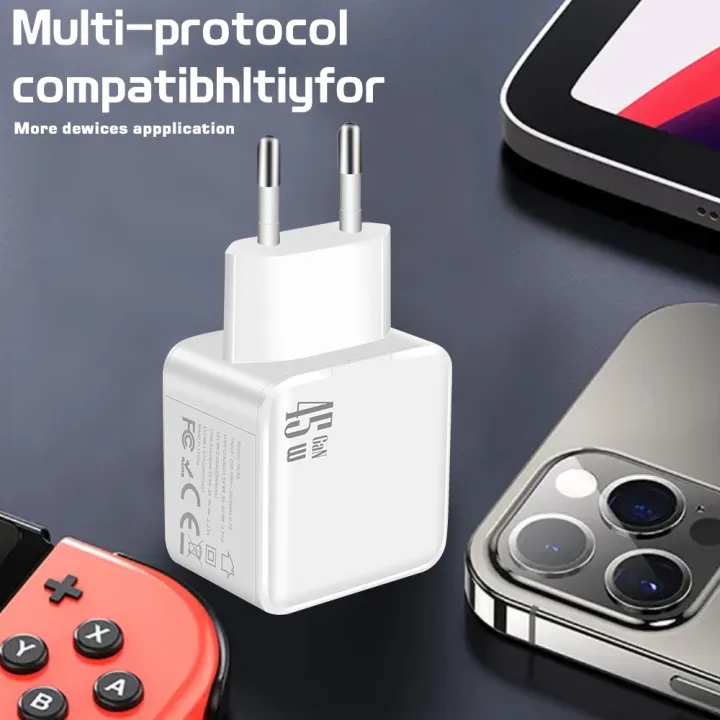 GaN%2045W%20Fast%20USB%20Charger%20Type%20C%20Quick%20Charging%20Wall%20Charger%20For%20Samsung%20Xiaomi%20iPhone%20Vivo%20Oppo%20Realme%20Mobile%20Phone%20Adapter%20-%20Image%203