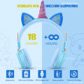 Cartoon Unicorn Wireless Headphones RGB Girls Daughter Music Stereo Earphone Kids Cute Unicorn Headset With Mic Christmas Gifts. 