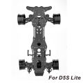 Car Bottom Plate Carbon Fiber Aluminum Upgrade Kit Compatible For 3racing D5s Lite 1:10 Drift Rc Car.