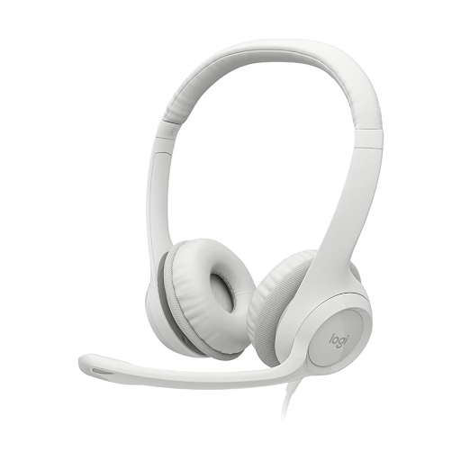 Logitech H390 USB White Computer Headphone