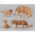 4Pcs Realistic Jaguar Model Action Figures Kids Child Toy Gift Home Decor. 