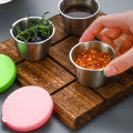 1pcs Salad Dressing Container To Go Reusable Stainless Steel Sauce Cups.