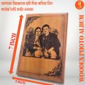 Wooden Engraved Frame plaque with customized picture and text Customized. 