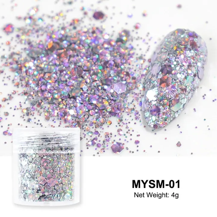 4g%20Sparkly%20Dot%20Laser%20Nail%20Art%20Glitter%20Bright%20Holographic%20Sequins%20Mirror%20Chunky%20Flakes%203D%20Mixed%20Paillette%20Manicure%20DIY%20Supplies%20-%20Image%207