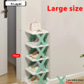 5Layers-New multi-functional household foldable shoe cabinet, home balcony toy foldable storage unit.