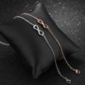 Charms Bow-Knot Shape Korean Silver Minimal Stainless Steel Womens Bracelet.