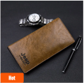 Jeep Chocolate High Quality Artificial Leather Long Wallet For Men.