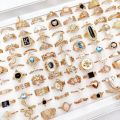 30Pcs/Lot Vintage Bohemian Rings for Women Girls Punk Hip Hop Butterfly Heart Flowers Skull Snake Finger Ring Set Jewelry Gift.