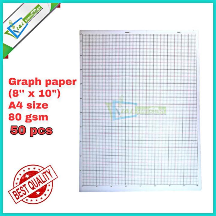 Graph Paper (8'' X 10'') A4 size - 80gsm Paper 25pcs or 50pcs or 100pcs
