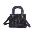 Women's New Korean-Style Simple Woolen Square Sling Bag Shoulder Bag.
