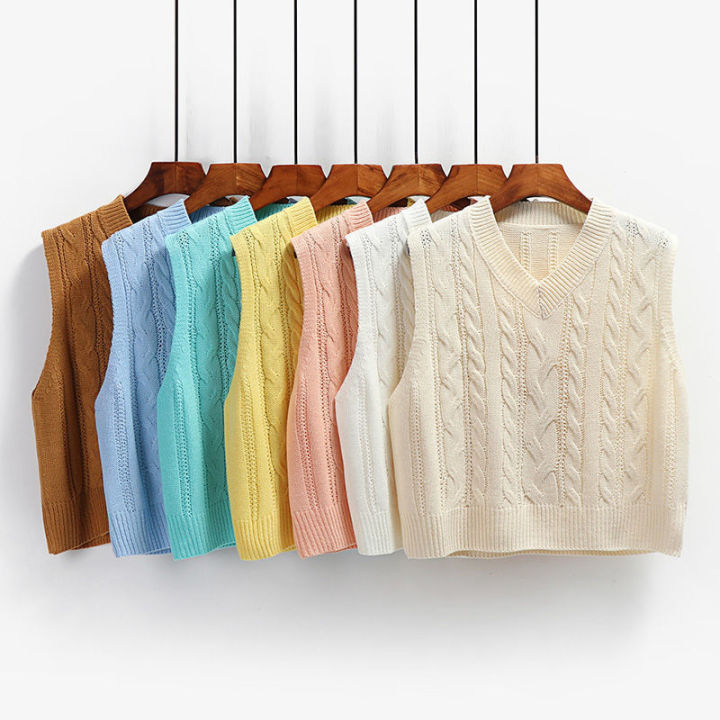 Korean%20Fashion%20Women's%20Sweater%20Vest%202024%20New%20Spring%20Autumn%20Twist%20Knitted%20Loose%20V%20Neck%20Sleeveless%20Pullover%20Female%20Jupmer%20Tops%20-%20Image%206