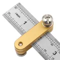Steel Ruler Positioning Block Scale Block Woodworking Scribe Draw Mark Line Measuring Gauge Tool Carpenter Straightedge Locator. 