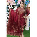 Cotton Shalwer Kameez Piece Cotton Unstitched Afsan Screen Print.