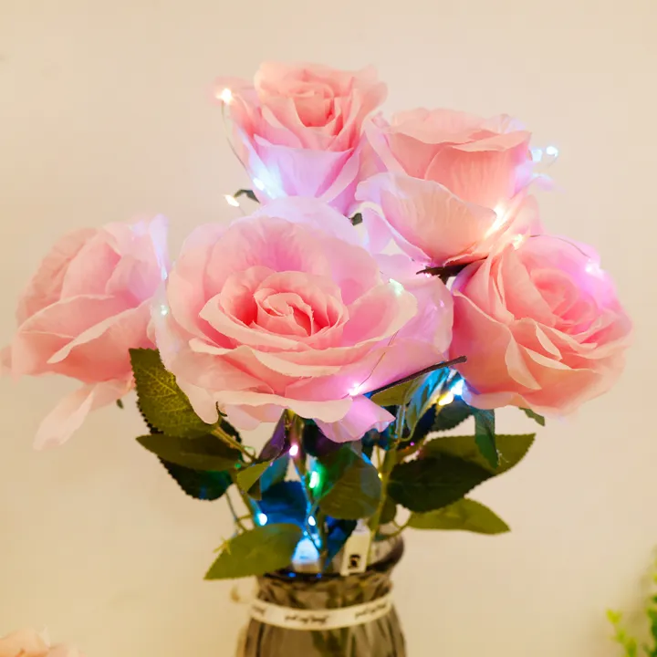 1/4Pcs%2040Cm%20LED%20Simulation%20Luminous%20Rose%20Bouquet%20Light%20Decoration%20DIY%20Artificial%20Rose%20Flower%20Lamp%20Ornaments%20Light%20-%20Image%206