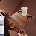 Wooden Coffee Cup Tray Thick Serving Tray for Drink Living Room Decor. 