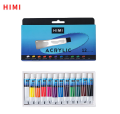MIYA HIMI Professional Acrylic Paint Tube Set – 12 Colors, 12 ml Each.