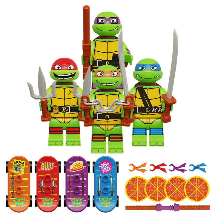 【Top Selling Item】 Compatible with Teenage Mutant Ninja Turtles Series Raphael Einstein Michelangelo Splicing Building Blocks Figure