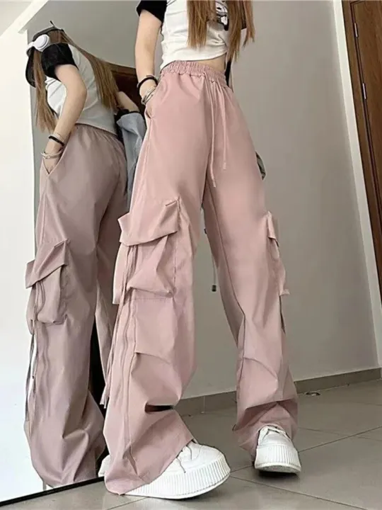 Women%20Y2K%20Korean%20Cargo%20Pants%20Hip%20Hop%20Loose%20Causal%20Wide%20Leg%20Pants%20Fashion%20High%20Waist%20Baggy%20Streetwear%20Multi%20Pockets%20Sweatpants%20-%20Image%203