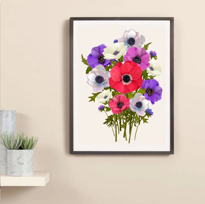 flower%20wallmate%20flower%20Picture%20frame%20-%20Image%202