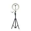 10inch Ring Light Tripod Stand Studio Set for YouTube/Facebook Live Video/Tiktok Video - 7 Feet Long 200 Cm. 