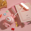 Cute Rabbit Small Table Lamp Office Decoration Desktop Cute Cartoon Mini Night Lamp USB Charging 360 ° Adjustable Reading Lamp With Pencil Sharpener-Best Rate. 