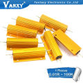 1PCs 100W aluminum power metal shell case wirewound resistor 0.01 ~ 100K 0.1 0.5 1 2 4 6 8 10 20 100 150 200 300 500 1K 10k Ohm.