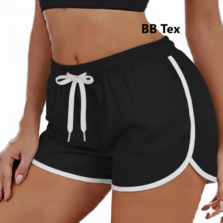 Comfort%20Fit%20Lounge%20Shorts%20with%20Elastic%20Waistband%20for%20Girls%20-%20Solid%20Color%20with%20Side%20Stripe%20Design%20-%20Image%202