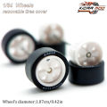1/64 Wheels with Rubber Tires FUCHS Refitting Parts for Diecast Model Car Hot Wheels Matchbox Tomica D:11mm 1 Set. 