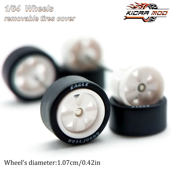 1/64%20Wheels%20with%20Rubber%20Tires%20FUCHS%20Refitting%20Parts%20for%20Diecast%20Model%20Car%20Hot%20Wheels%20Matchbox%20Tomica%20D:11mm%201%20Set%20-%20Image%207