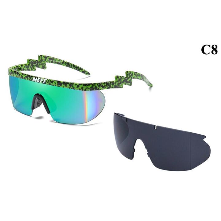 2 Lens Gafas Feminino New Fashion Brand Neff Sunglasses Vintage Sun Glasses Coating Eyewear Driving Men/Women Oculos De Sol